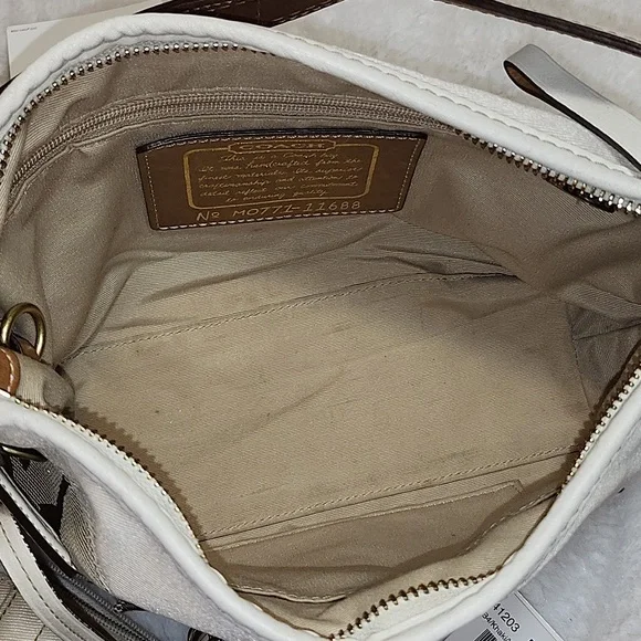 Coach Y2K Soho Brown/Beige Signature Canvas Front Pocket Baguette Bag W/ Wallet - Picture 15 of 16